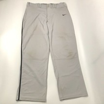 Nike Mens Baseball Pants Extra Large Gray Stripe Dri Fit Softball Sports... - $12.98