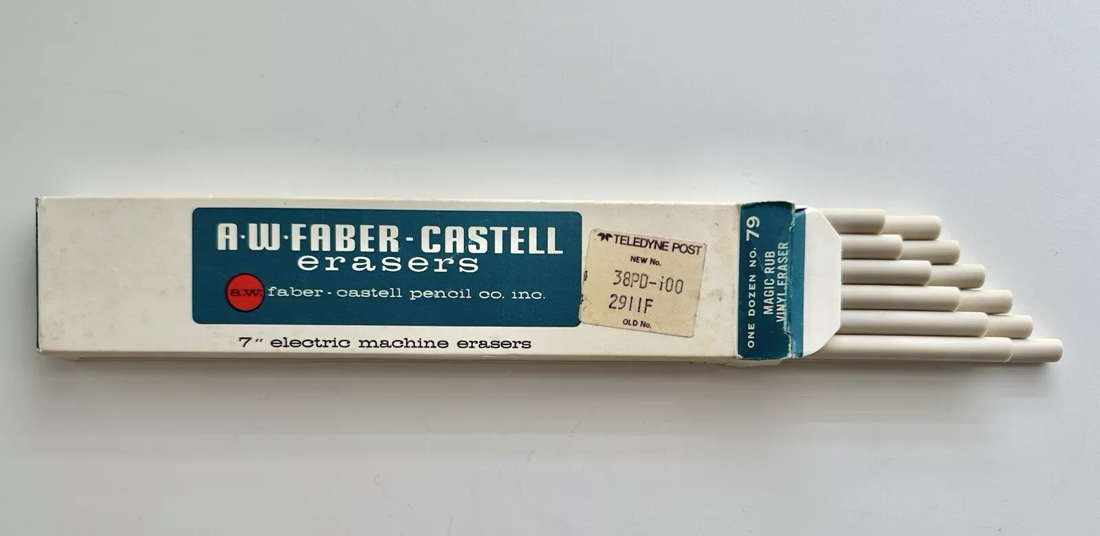   Faber Castell 7&quot; #79 Magic Rub Vinyl Erasers for Electric Machines NOS - £15.41 GBP