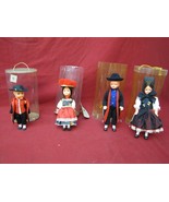 Vintage Set of 4 Assorted Schneider Trachten Dolls Germany  - £38.93 GBP