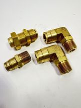 4-Piece Miscellaneous DOT Brass Air Brake Push Connect Fitting 90 Elbow ... - $37.75