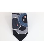 Vintage 90s Streetwear Distressed Geometric Diamond Silk Neck Tie Weddin... - $454.22 MXN