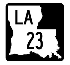 Louisiana State Highway 23 Sticker Decal R5750 Highway Route Sign - $1.45+