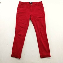 Point Zero Jambe Moulante Skinny Leg Red Jeans Women&#39;s Size 7 Stretch Cotton  - $12.76