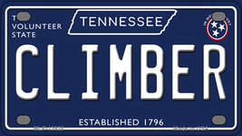 Climber Tennessee Blue Novelty Mini Metal License Plate - £11.76 GBP