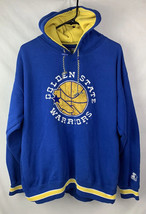 Vintage Golden State Warriors Hoodie Starter NBA Sweatshirt Embroidered XL 90s - £102.25 GBP