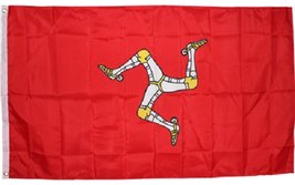 AES 3x5 Isle of Man Rough Tex Knitted Nylon Flag 3&#39;x5&#39; Banner 100d House Banner  - £5.50 GBP