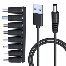 Usb To Dc Power Cable, Universal 5V Dc Jack Charging Power Cord With 8 I... - $14.99