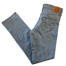 Levis 314 Shaping Straight Jeans Womens 28x32 Light Blue Mid Rise Stretc... - $20.56