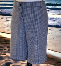 New York &amp; Company Womens Manhattan Chino Gingham Shorts Size 16 Checker... - $19.59