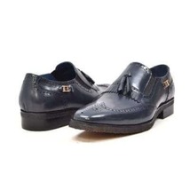 British Walkers Rick Men&#39;s Navy Leather Slip On - £118.24 GBP