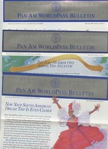 3 Pan American Airways Pan Am World Pass Bulletins March April and May/June 1988 - £22.15 GBP