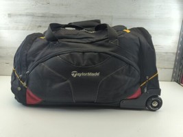 TaylorMade Golf Rolling Wheeled Duffle Travel Luggage Bag Black 25x13x13 - $38.69