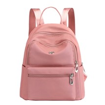 New Designer Nylon Backpack Teenager Students Solid Color Mochila High School Ba - £20.88 GBP