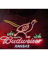 New Budweiser Kansas Pheasant Neon Sign 24&quot;x20&quot;   - £231.08 GBP