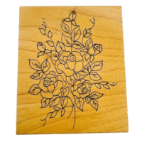 Vintage Great Impressions The Rose Bush Flowers Plant Rubber Stamp G416 ... - £11.70 GBP