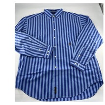 Vintage Tommy Hilfiger Shirt Mens Extra Large Blue Striped Classic Fit Button Up - £13.58 GBP