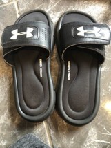 Under Armour Youth Slides Flip Flops 4-D Foam Size 4 Y Black - £15.72 GBP