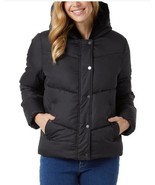 32 Degrees Womens Jacket Quilted Black Hooded Pockets Full Zip Lightweight - $74.36 CAD