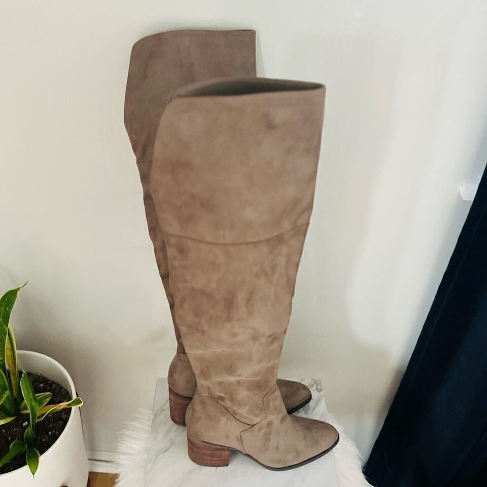 BP Luke Over The Knee Suede Boot, Olive Green, Zip Close, Size 9.5, NWOT - $79.00