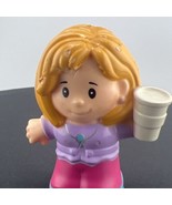 Fisher Price Little People Mom Mother Woman Coffee Cup Blonde 2015 Used - $2.85