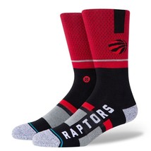 Stance Toronto Raptors Shortcut 2 Crew Socks Red Black A545A20RSC NBA Ba... - £7.98 GBP