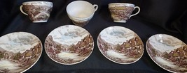 Vintage Johnson Bros Olde English Countryside Plates, Cups Made in England - £31.13 GBP