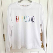 Rae Dunn White Rainbow Be Proud Sweatshirt NWT - £42.49 GBP