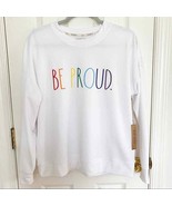 Rae Dunn White Rainbow Be Proud Sweatshirt NWT - £42.64 GBP