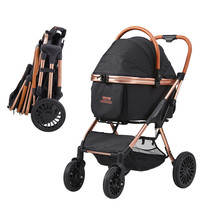 VEVOR Pet Stroller 4 Wheels Dog Stroller with Brakes 66 lbs Weight Capacity - £147.04 GBP