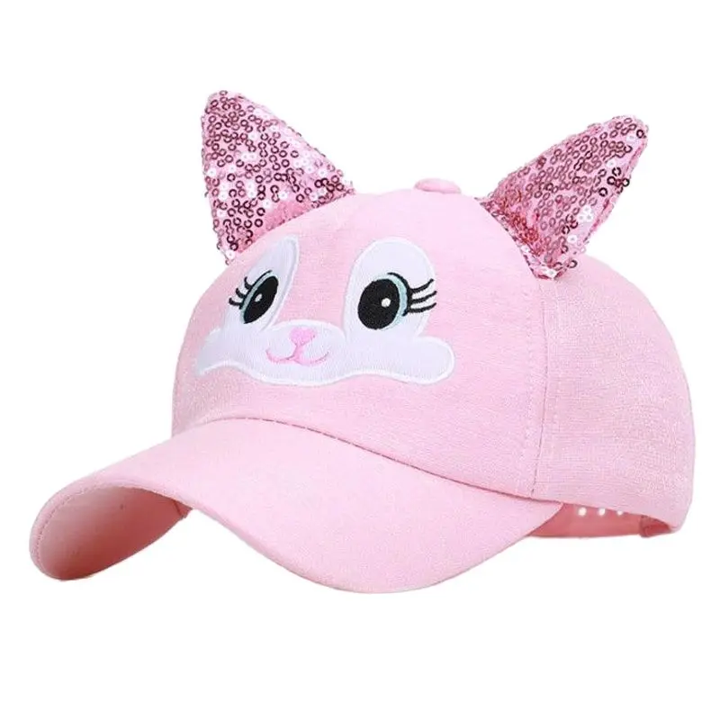 Doitbest spring Child Baseball Cap 2 to 8 Years old Sequin ears summer Hip Hop - £11.61 GBP
