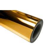 24&quot; x 40 ft Roll of GOLD(CHROME MIRROR) Repositionable Adhesive-Backed V... - $61.96 CAD