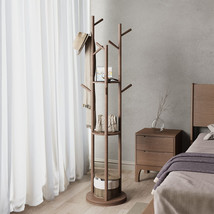 Coat Rack, Solid Wood Rotary Coat Rack Stand, Freestanding Coat Rack wit... - £231.00 GBP