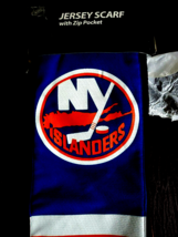 New York Islanders Winter Scarf Jersey Material Team Logo W/Inside Zip P... - $12.49