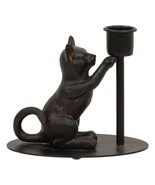 2 new Cat black  iron Candlestick Holders - $42.00