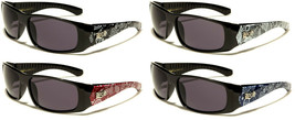 Locs Paisley Bandana Print Square Sunglasses Retro Wrap Around Sport Chopper Nwt - £7.15 GBP