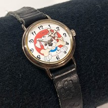 Vintage Timex Disney 101 Dalmatians watch bone second hand paw band wome... - $365.29 MXN