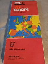 Folded map MICHELIN EUROPE 4TH Edition 1986? - £15.83 GBP