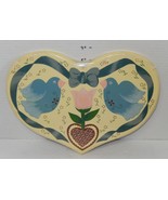 8&quot; x 12&quot; Sign Plaque Birds Ribbon Heart Flower Yellow Green Red Hand Pai... - $20.30 CAD
