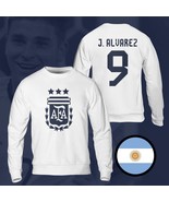 Argentina Alvarez Champions 3 Stars FIFA World Cup 2022 White Sweatshirt - $62.90 CAD+