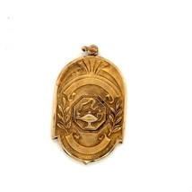 Vintage Signed Gold Filled 10K Balfour Carved Scholastic Honors Medal Pendant - £74.00 GBP