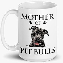 Mother Of Pit Bulls Mug, Blue Nose Pit Bull Dog Mom, Paw Pet Lover, Gift... - £13.40 GBP