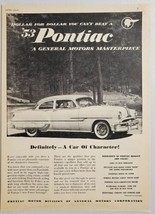 1953 Print Ad Pontiac 2-Door Car with Dual-Streak Styling General Motors  - £10.42 GBP
