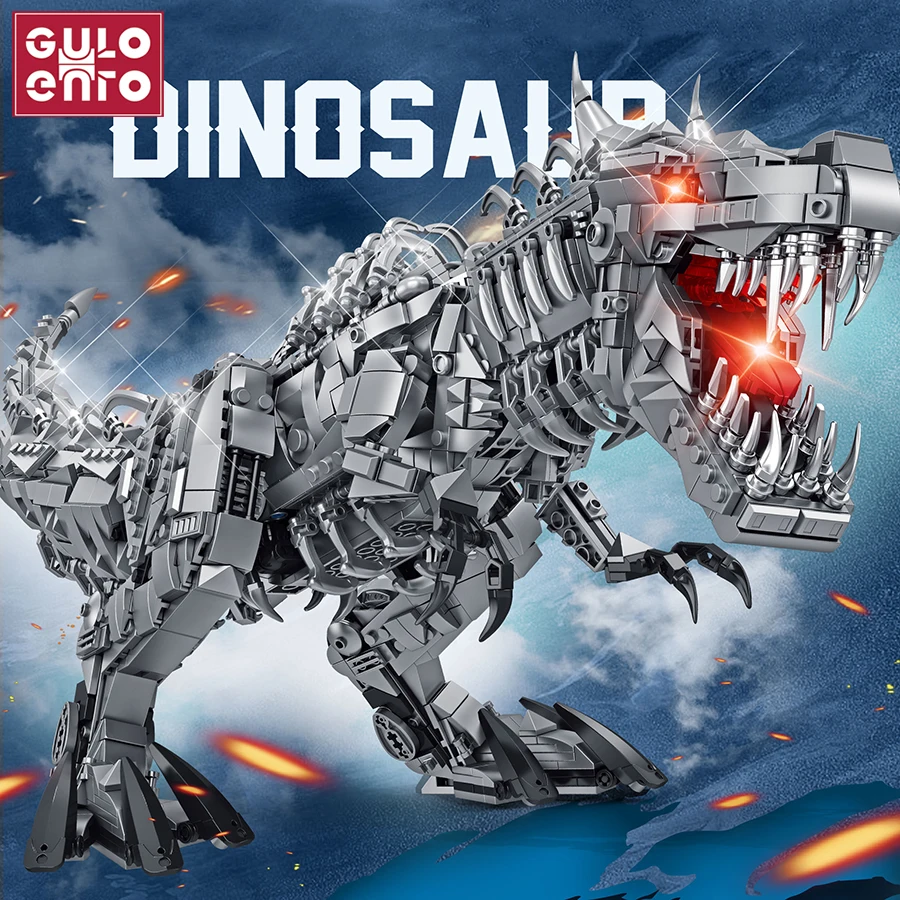 Jurassic Dinosaur World Park Building Blocks Mechanical Tyrannosaurus Rex Mod - £91.93 GBP