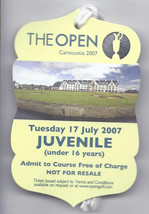 2007 British Open Ticket Tuesday July 17th 3rd Practice round Pádraig Harrington - $64.88