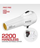 RED by Kiss Ceramic Tourmaline Hair Dryer, 2200W Handle-Less Professiona... - $68.99