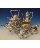 Tiffany and Co Sterling Silver Tea Set w/ Chrysanthemums 6pc One-Of-A-Ki... - $889,872.87 MXN