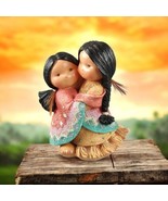 Gotta Have a Hug Indian Girls Enesco 1994 Resin Figurine Karen Hahn #115... - $8.59