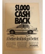 1989 Hyundai Excel Car  Vintage Print Ad pa8 - $8.90