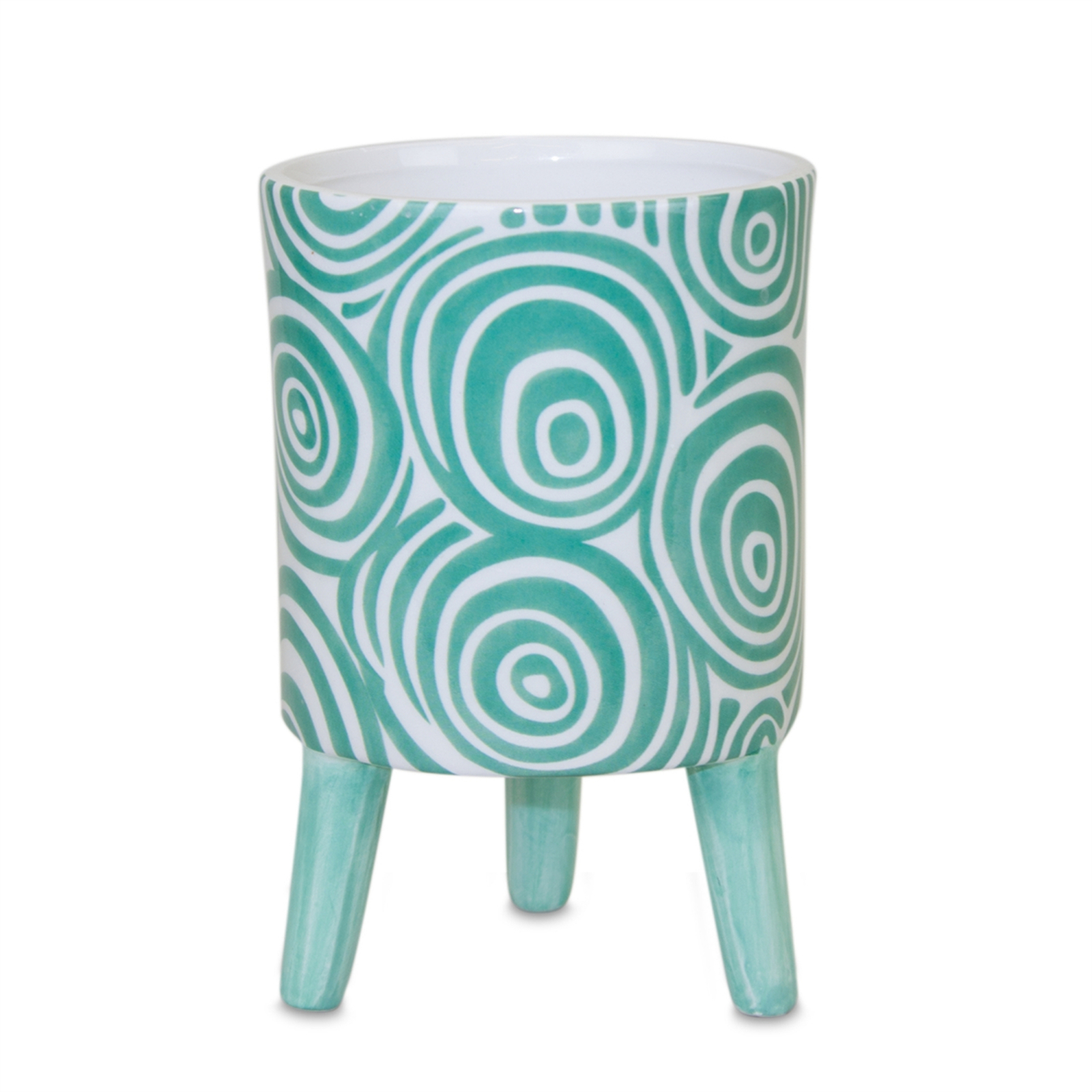 Blue Patterned Pot with Legs (Set of 2) - $52.56
