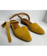 Lucky Brand Womens 8 Ankle Slingback Mule Style Shoes Golden Mustard Bro... - £37.09 GBP